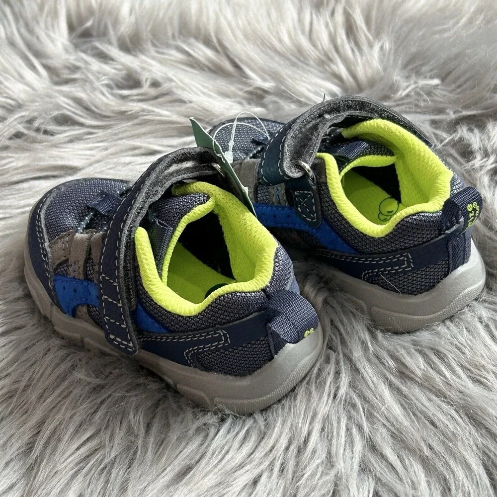 Surprize by Stride Rite Navy Boys Shoes Toddler Size 5,‎ Machine Washable NEW